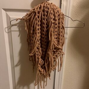 Cozy Tan Knit Scarf